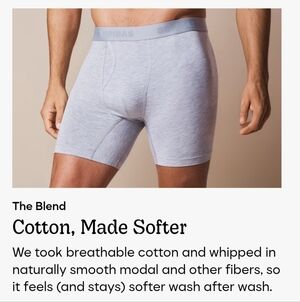 Men's Cotton Modal Blend Boxer Brief 6" 3-Pack